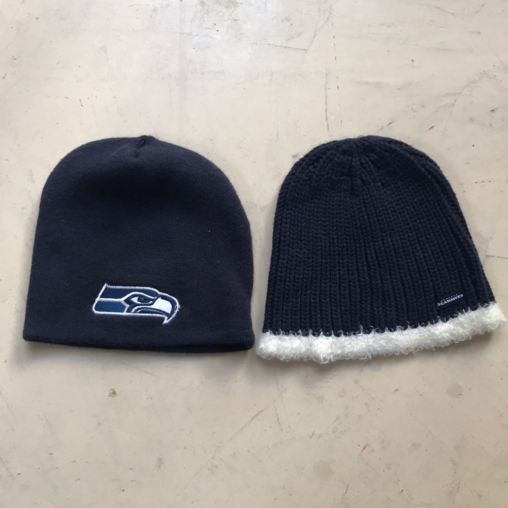 Set of Seattle Seahawks beanies